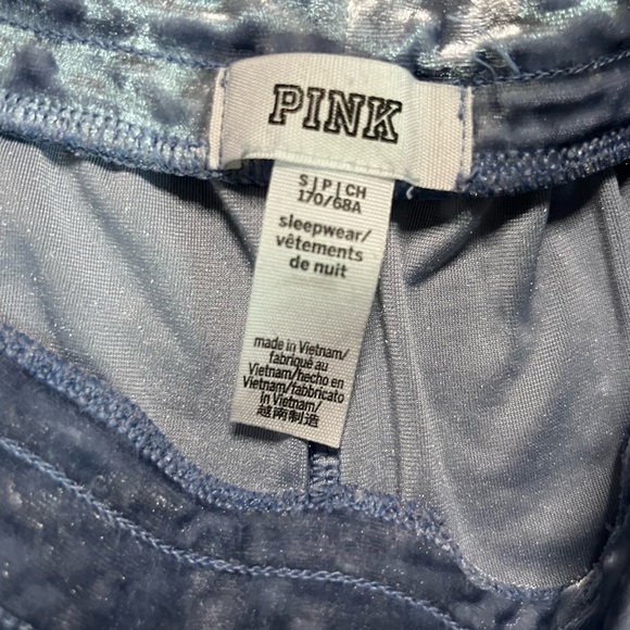 PINK Victoria's Secret Velvet Shorts in Light Blue Women's Size S - Picture 4 of 5